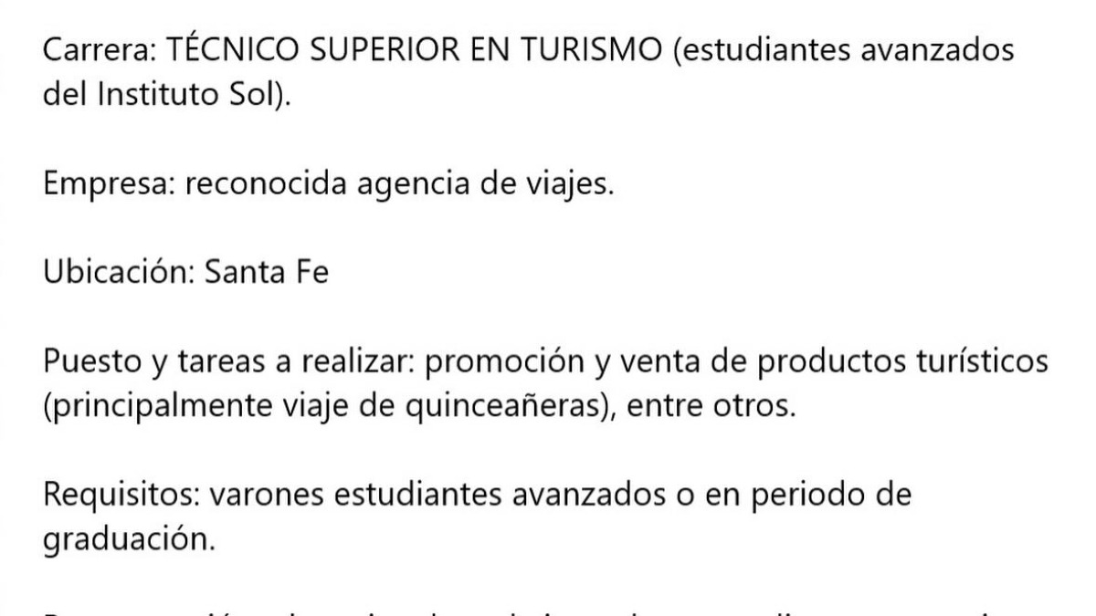 BOLSA DE TRABAJO - Búsqueda N°02/26